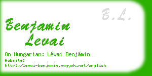 benjamin levai business card