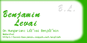 benjamin levai business card